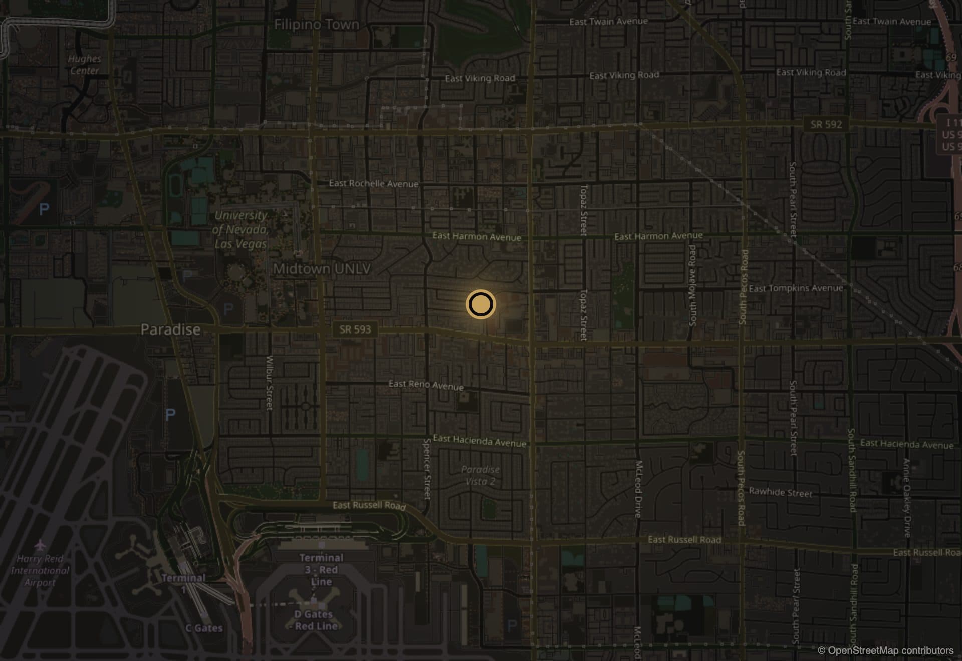 Map showing Dream Rides Collection at 4950 Burnham Ave, Las Vegas